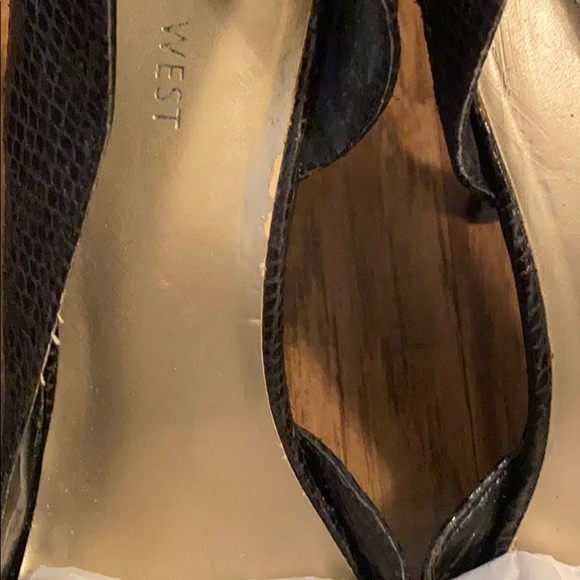Nine West snake skin open toe pump size 10M - Picture 2 of 10
